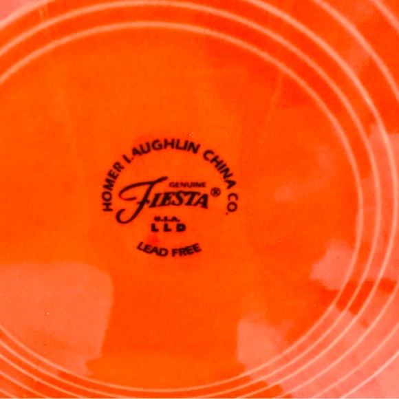 3 Piece Fiesta Persimmon Plates Modern Lead Free - Picture 3 of 11